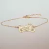 Bratara Motocicleta cu lantisor - Argint 925 placat cu aur 18K