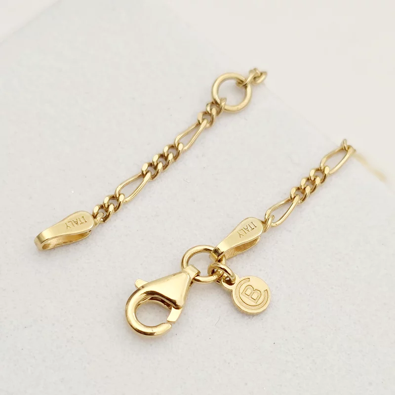 Bratara norisor - persoalizata cu initiala si Piatra pretioasa - Argint 925 placat cu Aur Galben 18K - Cu lantisor fata/baiat picture - 5