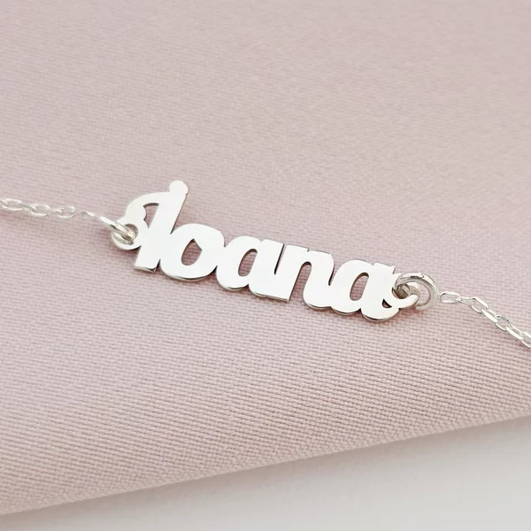 Bratara personalizata cu nume si lantisor - Argint 925