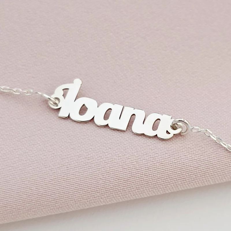 Bratara personalizata cu nume si lantisor - Argint 925