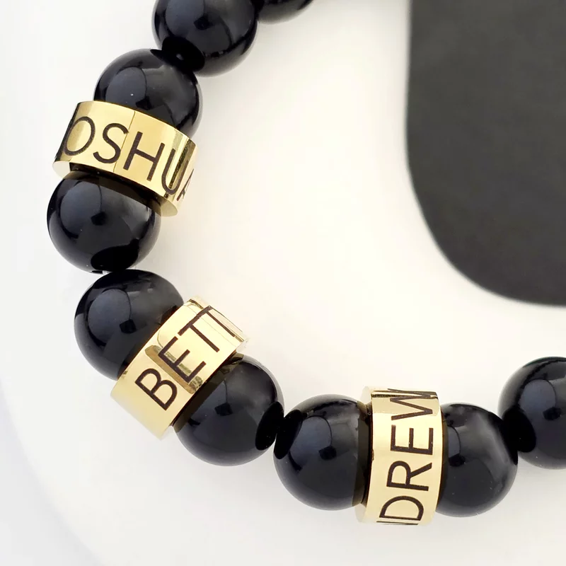 Bratara Onix- 3 Cilindri personalizați - Otel Inoxidabil 316L picture - 2