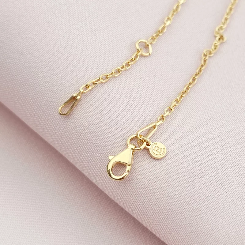 Bratara oval simbol balerina - Nume personalizat - Argint 925 placat cu Aur Galben 18K - Cu lantisor fata/baiat picture - 5