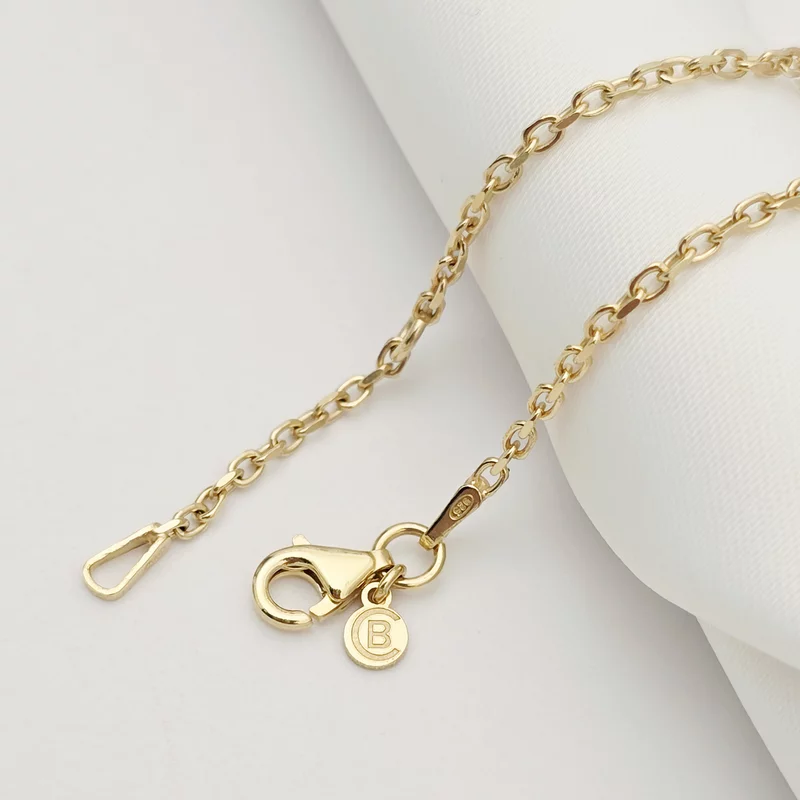 Brățară personalizată cu disc si înger decupat, nume personalizat și Diamant natural – Argint 925 placat cu Aur Galben 18K - Cu lantisor fata/baiat picture - 4