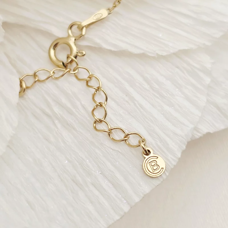 Bratara personalizata - Pandantiv fluturas cu initiale - Argint 925 placat cu Aur Galben 18K picture - 5