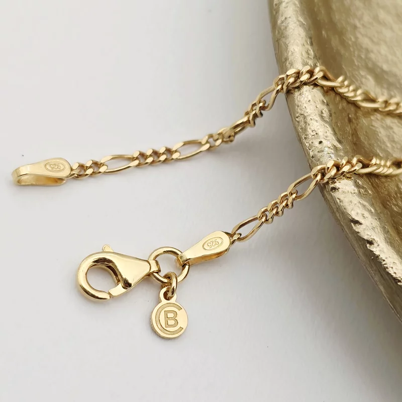 Bratara picioruse - personalizate cu nume si Piatra pretioasa - Argint 925 placat cu Aur Galben 18K - Cu lantisor fata/baiat picture - 5