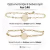 Bratara Placuta cu nume - Aur Galben 14k - Cu lantisor fata/baiat