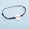 Bratara Proud Mom - Argint 925, snur negru