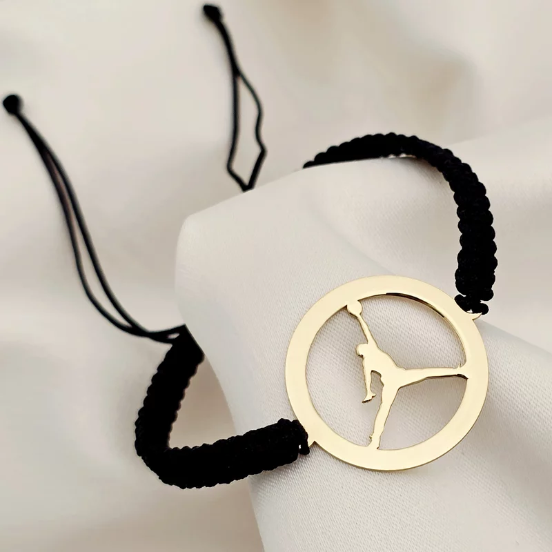 Bratara Sportiva - Model Jordan Decupat - Argint 925 placat cu Aur galben 18K picture - 4