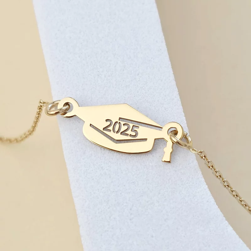Brățară Toca cu an personalizat - Argint 925 placat cu Aur Glaben 18K -  cu lantisor picture - 4