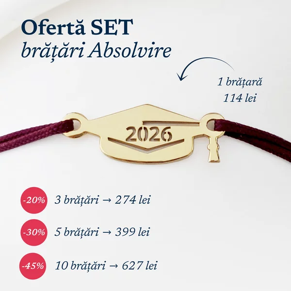 Bratara Toca cu an personalizat - Argint 925 placat cu Aur Glaben 18K - snur reglabil
