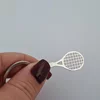 Breloc personalizat - Racheta de tenis - Argint 925 - Inel otel inoxidabil