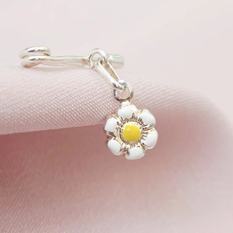 Brosa Ac de siguranta - Charm Floare – Argint 925 picture - 3