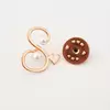 Brosa Litera S - Argint 925 placat cu Aur 14K - perle Swarovski