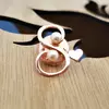 Brosa Litera S - Argint 925 placat cu Aur 14K - perle Swarovski