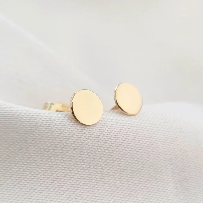 Cercei banut - Aur Galben 14K - inchidere surub