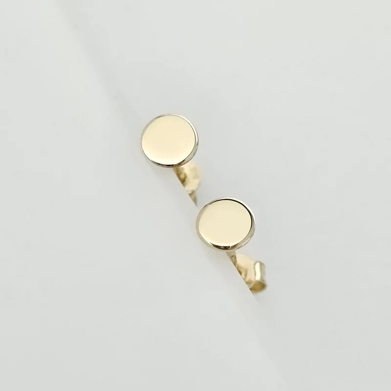 Cercei banut - Aur Galben 14K - inchidere surub picture - 2