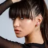 Cercei - Classic Gold&Silver Pattern - placati cu aur 18K