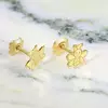 Cercei copii/bebe - Model albinuta - Aur Galben 14K - Inchizatoare sigura si confortabila cu filet