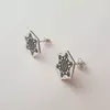 Cercei Craciun - Model Hexagon - Fulg de zapada - Argint 925 - inchidere surub