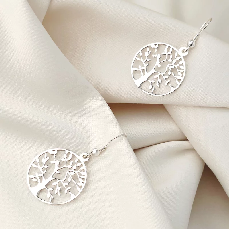 Cercei cu tortita - Copacul vietii - Argint 925 picture - 3