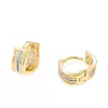 Cercei - Curly Reflection - placat cu aur 18K