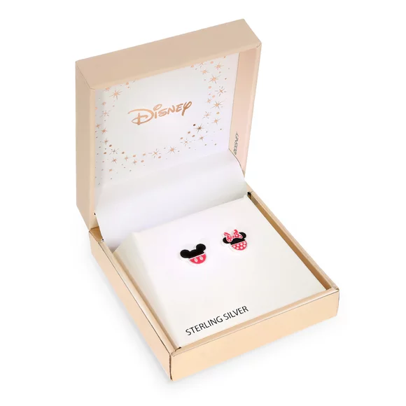 Cercei Disney Mickey si Minnie Mouse - Argint 925 cu email colorat