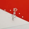 Cercei Floare dulce - Aur Alb 9K decorat cu cristal Zirconia - Inchizatoare surub
