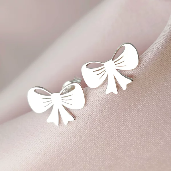 Cercei fundite - model cu decupaje delicate - Argint 925 - inchidere surub