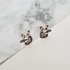 Cercei Panda - Argint 925, surub