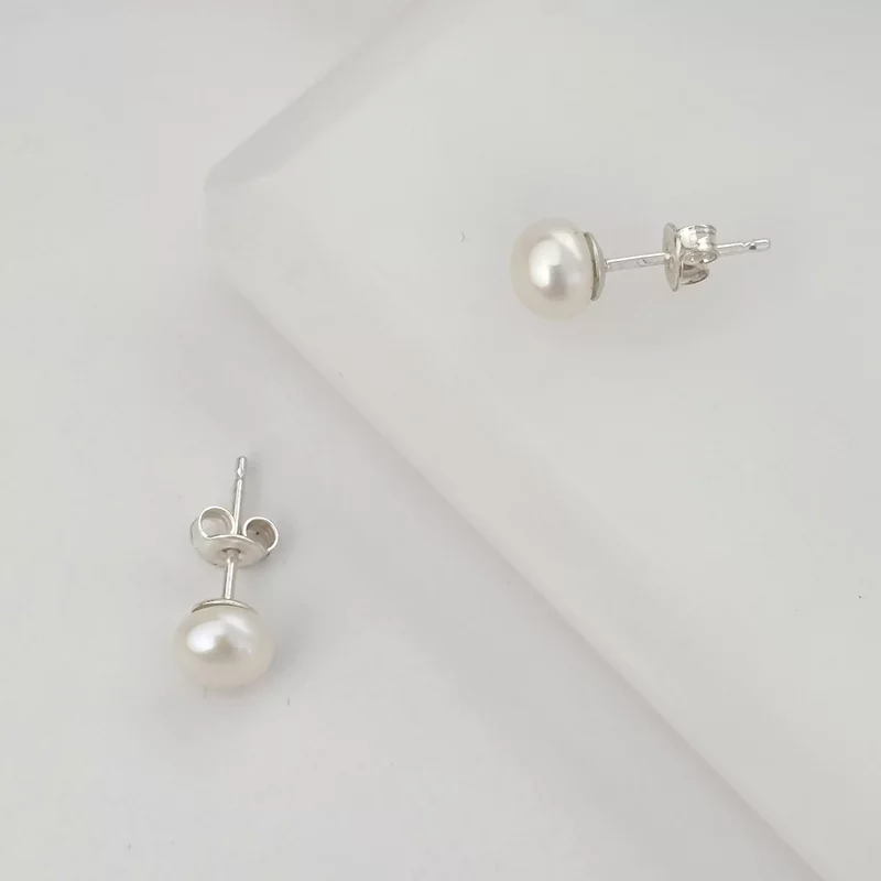 Cercei Perlati – Picaturi Albe de Eleganta - Argint 925 picture - 5