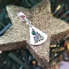 Charm personalizat Craciun - Brad cu globuri - Argint 925 si cristale Swarovski
