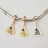 Charm personalizat Craciun - Brad cu globuri - Argint 925 si cristale Swarovski