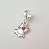 Charm personalizat Craciun - Clopotel - Argint 925 si cristal Swarovski