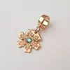 Charm personalizat Craciun - Fulg de zapada - Argint 925 placat cu Aur roz 18K - cristal Swarovski