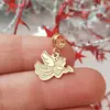 Charm personalizat Craciun - Inger - Argint 925 placat cu Aur galben 18K