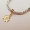 Charm personalizat Craciun - Mos si brad - Argint 925 placat cu Aur galben 18K