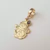 Charm personalizat Craciun - Om de zapada - Argint 925 placat cu Aur galben 18K - cristal Swarovski