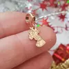 Charm personalizat Craciun - Soseta - Argint 925 placat cu Aur roz 18K
