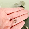 Choker Aur Galben 14K - Pandantiv Diamant - Lant silicon cu inchizatoare carabina