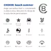 Choker Beach Summer - Personalizat cu diverse pandantive - Argint 925 - Lant silicon cu inchizatoare carabina