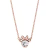 Colier Disney Minnie Mouse - Argint 925 placat cu Aur Roz si Cristal