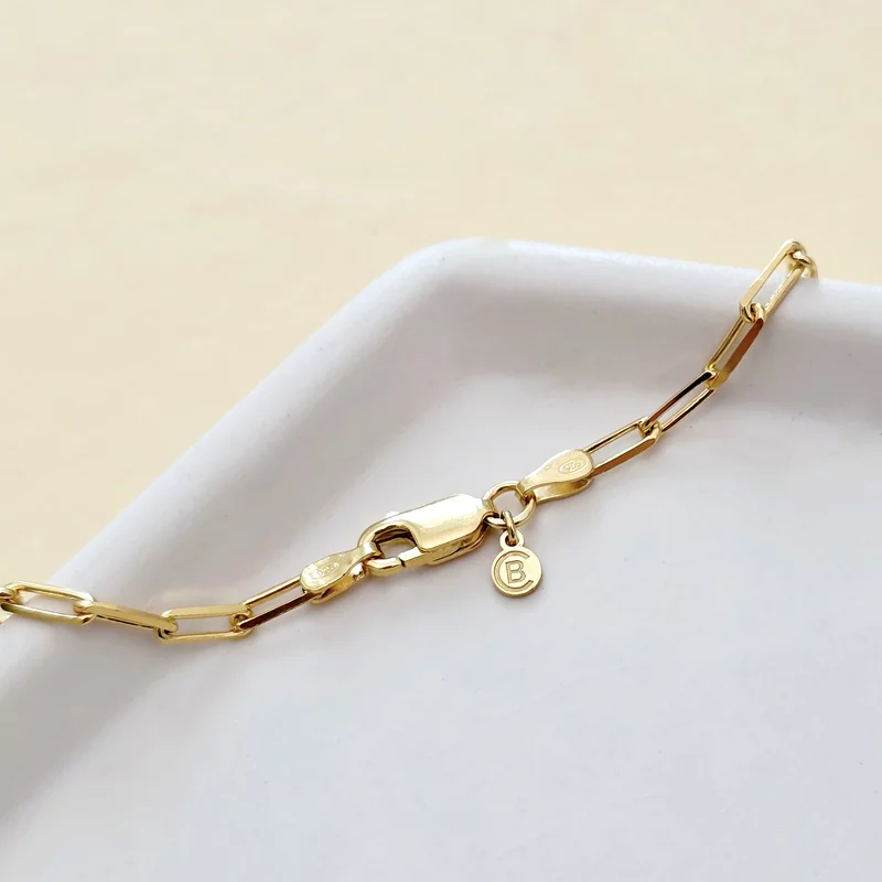 Colier Legaturi Pretioase  - 3 bilute personalizate cu nume - Lantisor cu zale dreptunghiulare - Argint 925 placat cu Aur Galben 18K picture - 3