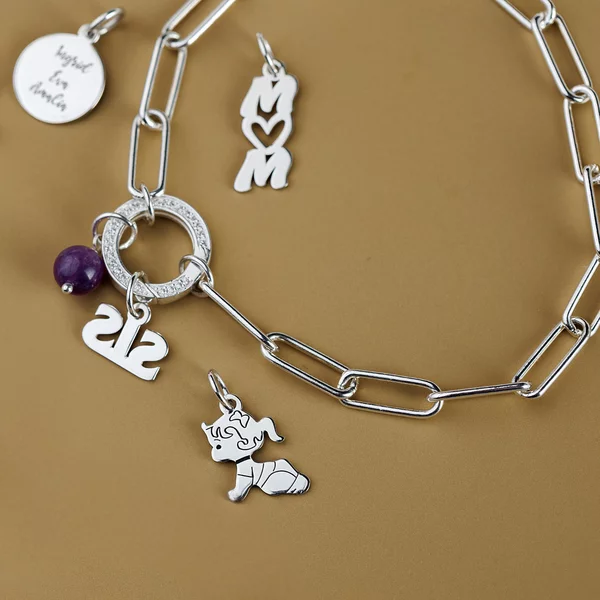 ELM-Bold – Brățară bază BIG PAPERCLIP – Argint 925