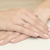 Inel colectia Luxury Aur Galben/Alb 14K cu Ametist 0.10ct