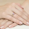 Inel colectia Luxury Aur Galben/Alb 14K cu Ametist 0.50ct