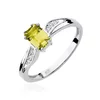 Inel colectia Luxury Aur Galben/Alb 14K cu Citrin 0.60ct