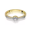 Inel colectia Luxury Aur Galben/Alb 14K cu Diamant 0.09ct