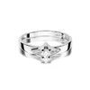 Inel colectia Luxury Aur Galben/Alb 14K cu Diamant 0.10ct