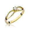 Inel colectia Luxury Aur Galben/Alb 14K cu Diamant 0,10ct