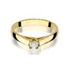 Inel colectia Luxury Aur Galben/Alb 14K cu Diamant 0.10ct